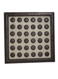 Leather Designer Polka Dots Decorative Wall Tiles Brown/ Beige, Leather Tiles - CrabRocks, LeatherfashionOnline
 - 1