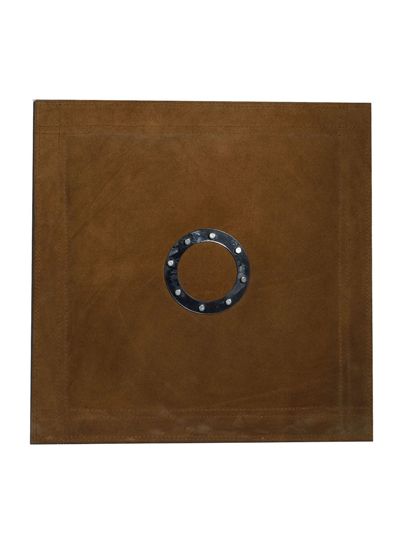 Leather Designer Circle strip Decorative Wall Tiles Camel, Leather Tiles - CrabRocks, LeatherfashionOnline
 - 1