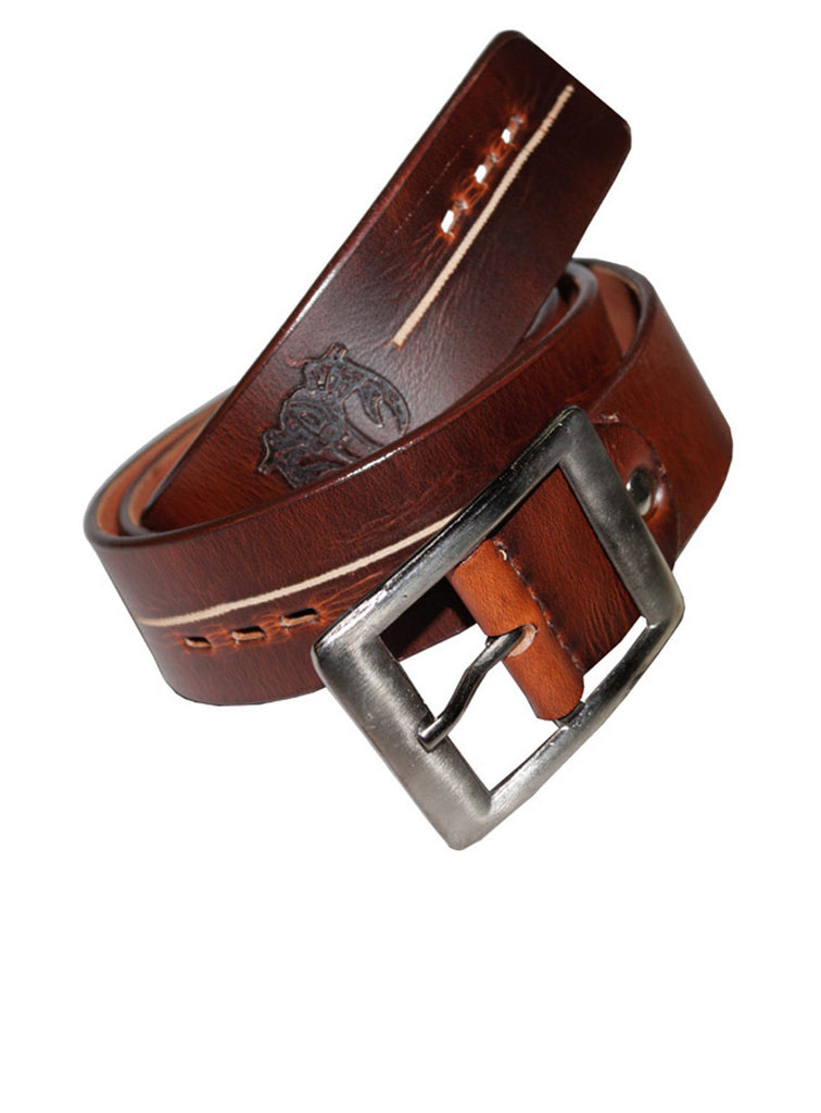 Best Selling Leather Mens Casual Belt Pull Up Leather / 28 / Wine, Mens Leather Belt - CrabRocks, LeatherfashionOnline
 - 1