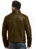 Sporty Boxy Quilted Casual  Men Leather Jacket , Men Jacket - CrabRocks, LeatherfashionOnline
 - 5