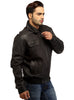 Men Real Leather Ribbed  Biker Look Bomber Jacket , Men Jacket - CrabRocks, LeatherfashionOnline
 - 5