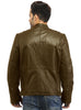 Men Straight Fitted Leather Biker Casual Jacket , Men Jacket - CrabRocks, LeatherfashionOnline
 - 6