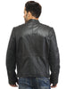 Men Straight Fitted Leather Biker Casual Jacket , Men Jacket - CrabRocks, LeatherfashionOnline
 - 5