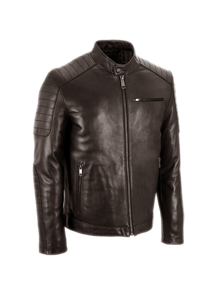Men's Leather Padded Washed Biker Hot Seller Brown / S / Leather, Men Jacket - CrabRocks, LeatherfashionOnline
 - 1