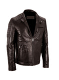 Men's Leather Padded Washed Biker Hot Seller , Men Jacket - CrabRocks, LeatherfashionOnline
 - 5