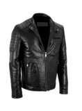 Men's Leather Padded Washed Biker Hot Seller Black / S / Leather, Men Jacket - CrabRocks, LeatherfashionOnline
 - 4