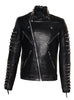 Men Designer Studded Motorcycle Leather Jacket