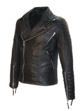 Leather Washed Vintage Men Jacket