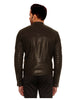 CrabRocks Men Leather Motorcycle Jacket Model MJ 071