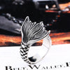 Mystical mermaid men's ring vintage antique stainless steel fashion .