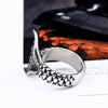 Mystical mermaid men's ring vintage antique stainless steel fashion .