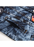 Top Sale Men Sleeveless Embroider Cotton Denim Jacket Punk Gothic