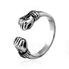 Fashion Double snake head animal men's/Women Ring stainless steel punk rock jewellery.