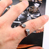 Fashion Double snake head animal men's/Women Ring stainless steel punk rock jewellery.