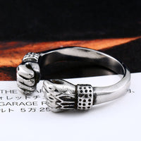 Fashion Double snake head animal men's/Women Ring stainless steel punk rock jewellery.
