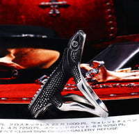 Classic animal lizard men's ring fashion stainless steel punk jewelry gift