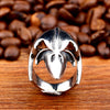 Viking Vintage Punk Olecranon The Crow Skull Ring For Man Stainless Steel Man's Jewelry