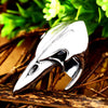 Viking Vintage Punk Olecranon The Crow Skull Ring For Man Stainless Steel Man's Jewelry