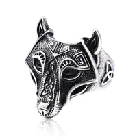 Vannamoda Moonlight Faire Nordic Wolf Stainless Steel Unisex Ring