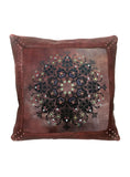 Emma Leather cushion cover- laser Art