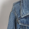 Casual Irregular Denim Jackets For Female Lapel Collar Long Sleeve Tunic Slim Asymmetrical