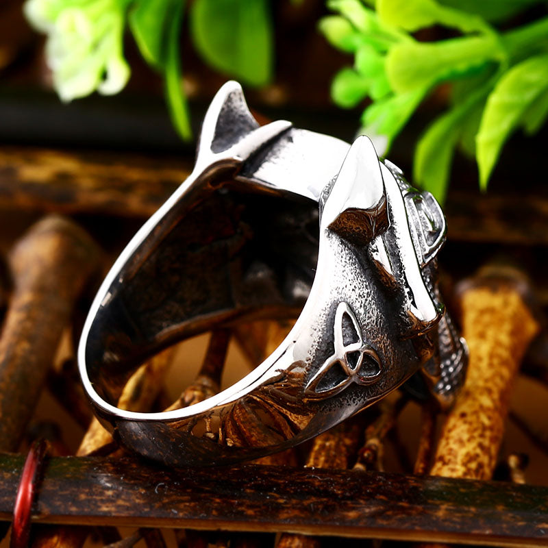 Vannamoda Moonlight Faire Nordic Wolf Stainless Steel Unisex Ring