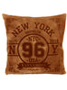 NYC -Leather Engrave Cushion Cover