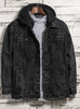 9009 Denim Hooded Jacket,Denim Fur Jacket,Denim Jacket