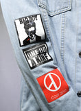 9047 Graffiti Denim Jacket,Denim Jacket Men,Camo Denim Jacket