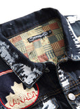 9056 Oversized Jean Jacket,Denim Varsity Jacket,Fancy Denim Jacket