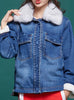 9114 Jean Jacket For Girls,Fur Lined Denim Jacket- Warm Jacket Collection