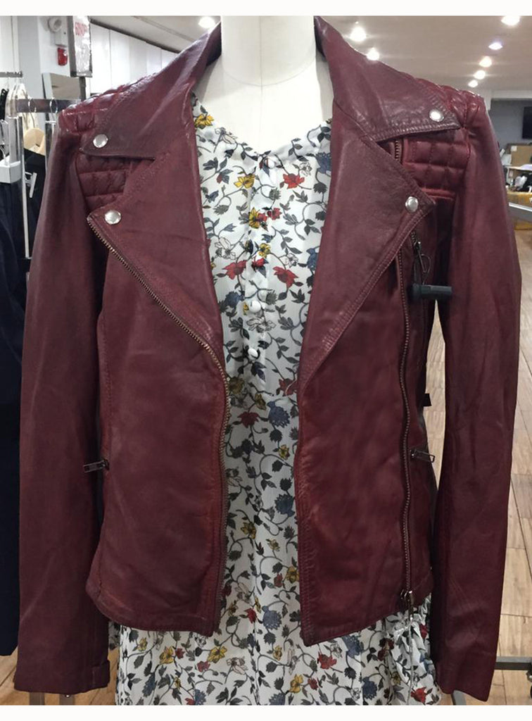 NYC Leather Woman Moto Jacket