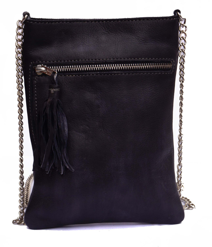 Vannamoda Nunoo Multi Studded Pockets AcrossBody Shoulder Leather Bag.