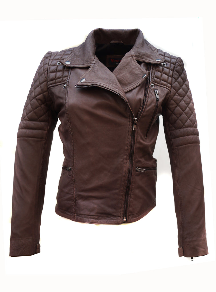 New York Leather Woman Moto Jacket