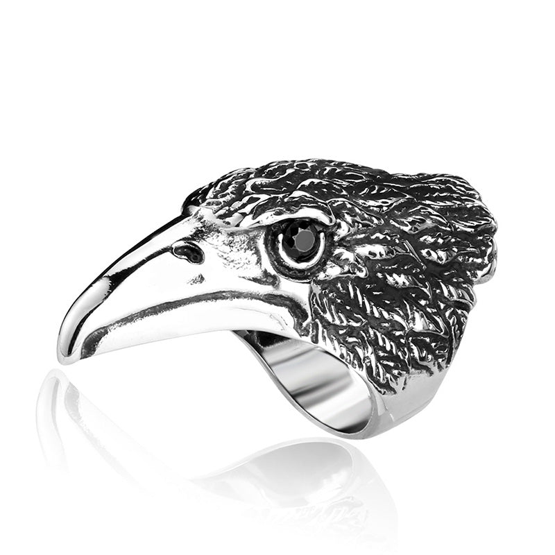 Eagle Head Stainless Steel Ring – Gothic Punk Ring for Men & Women Hotseller