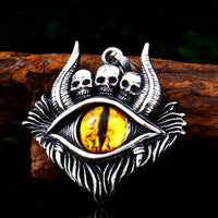 Gothic Demon Eye Pendant Necklace