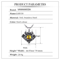 Gothic Demon Eye Pendant Necklace