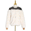 Fleece RiCoat Faux Fur Patchwork Long Sleeve Thick Cardigan Winter Women Coat