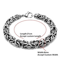 High Quality Latest Design Custom Length Men's 316l Stainless Steel Bracelet Bangle