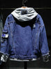 JK88A Cowboy Jacket Jean Men,Men Jean Jacket, Denim Hooded Jacket Men