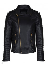 Crabrocks Men Designer Padded Motorcycle Leather Jacket , Men Jacket - CrabRocks, LeatherfashionOnline
 - 2