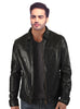 Crabrocks Men Washed Waxed Casual Leather Jacket with Classic Fit XS / LEATHER / Black, Men Jacket - CrabRocks, LeatherfashionOnline
 - 1