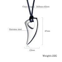 New Style Attractive Silver Black Jewelry Mens Stainless Steel Personalized Pendant