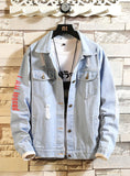 S480 New Arrival Top Quality Blue Denim Print Jacket