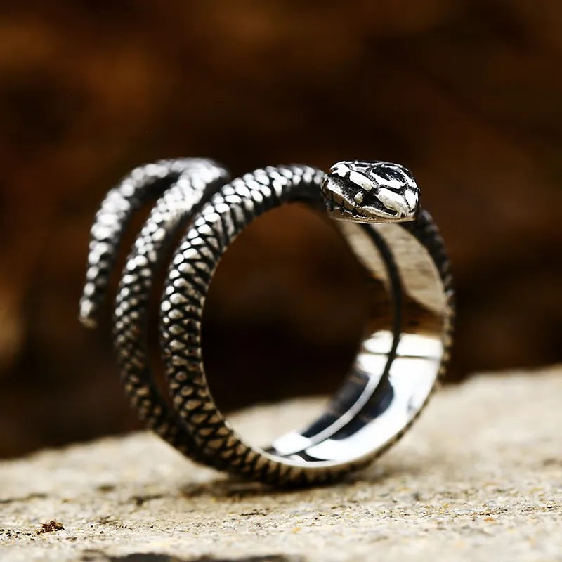VENOMOUS COIL STAINLESS STEEL WRAP RING