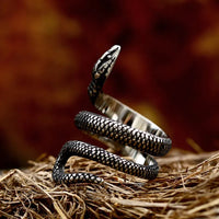 VENOMOUS COIL STAINLESS STEEL WRAP RING