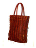 NYC Striped Leather Vintage Washed Tote Bag- New