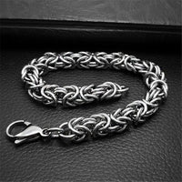 Vintage Byzantine Chain Bracelet – Heavy-Duty Stainless Steel Men's Link Wrist wear