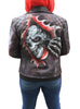 Limited Edition hand painted Biker washed Waxed leather jacket