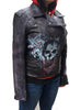 Limited Edition hand painted Biker washed Waxed leather jacket